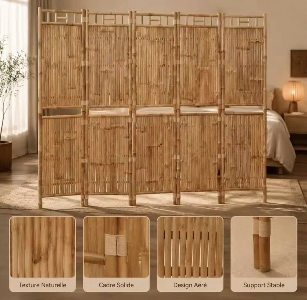 Paravent Bambou naturel