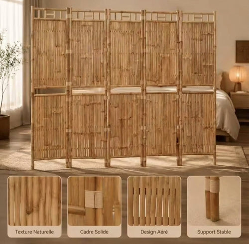 Paravent Bambou naturel