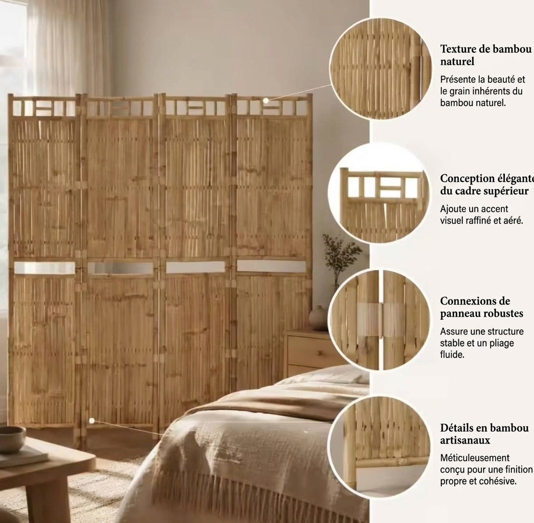 Paravent Bambou naturel