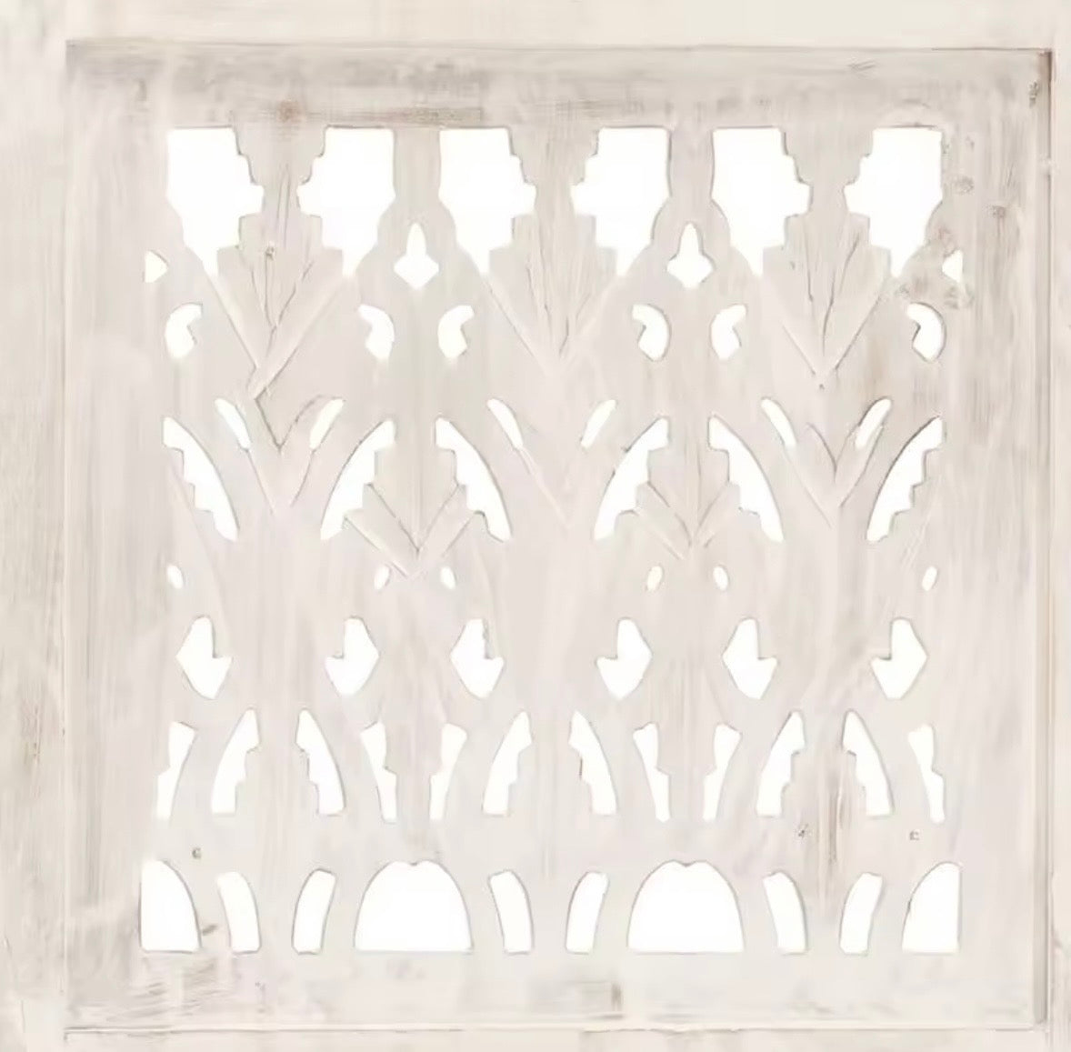 Paravent bois de manguier blanc