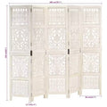 Paravent bois de manguier blanc