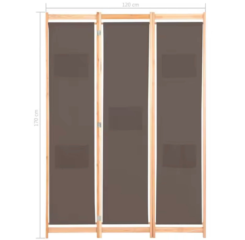 Paravent Tissu Marron