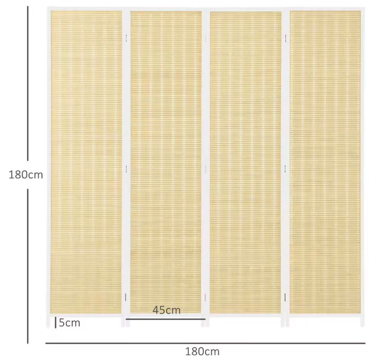 Paravent Bois Naturel & Fibres Tressées